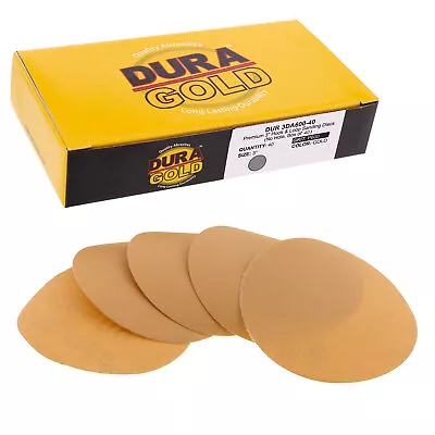 600 Grit 3  Gold Hook & Loop Sanding Discs DA Sanders - Box Of 40 Sandpaper • $9.99