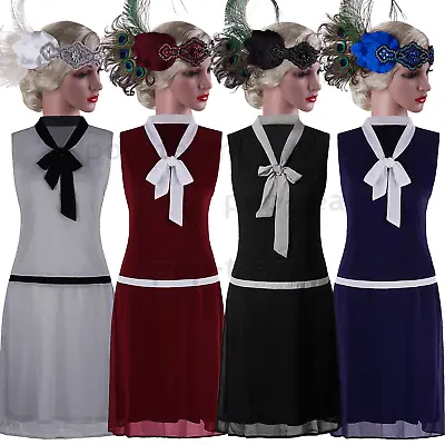 Roaring 20's Vintage 1920s Flapper Gatsby Dress Evening Formal Party Dresses • $63.07