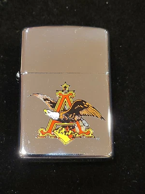 $39.95 • Buy Anheuser Busch Eagle Zippo Lighter Budweiser Chrome Unfired 