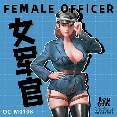 1/35 Scale Overknee Boot Female Officer Unpainted Resin Figure Model Unassembled • $17.99