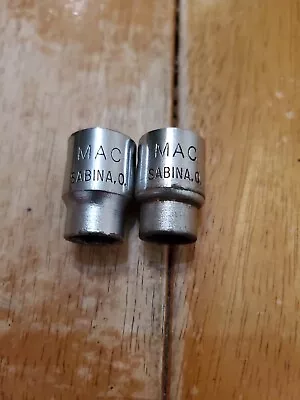 Mac Tools Sabina 3/8 Drive 10MM 3/8 6PT Shallow Sockets Worn Lot Of 2 • $18