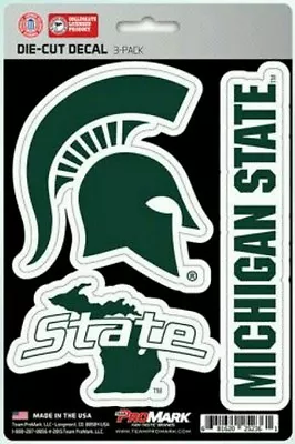 New NCAA Michigan State Spartans Team ProMark Die-Cut Decal Stickers 3Pack • $6.99