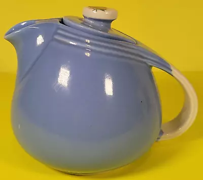 1940's Hall Pottery Co. Rose Parade Blue 3 Cup Teapot U.S.A. • $35