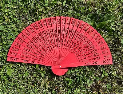 $9 • Buy Red Sandalwood Fan For Wedding Favor