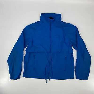 Eddie Bauer Jacket Mens Large Blue Full Zip Outdoors Lightweight Hooded Coat • $2.49