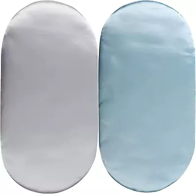 Satin Bassinet Sheet Set 2 Pack Ultra Soft Silk Rectangle Hourglass Oval Bassi • $22.75