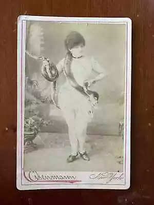 Victorian Snake Charmer Woman Eisenmann Circus Sideshow Photo Barnum 1800s Rare • $685