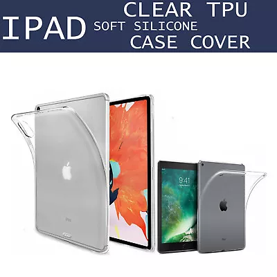 For IPad 10.2 Inch 8th7th Gen Clear Soft Silicone Gel Shockproof TPU Case Cover • £8.94