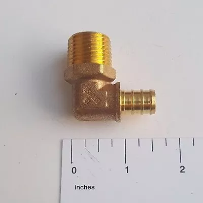 5 Pieces 1/2  Pex X 1/2  Male Npt Elbow Brass Crimp Fittings (lead-free) Nsf • $14.99