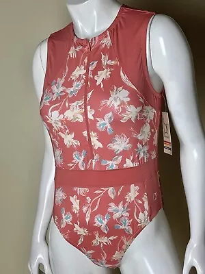 OP Ocean Pacific One Piece SwimSuit Size L Bathing Suit Tropical (56) • £26.99