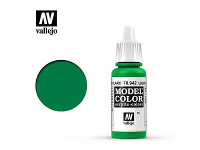 Vallejo Model Color Paint - Light Green 17ml - 70.942 • £2.95