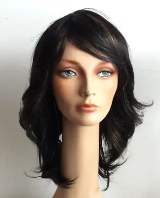 Melody Wig MT-2555 Farrah Feathered Style 70s Color: FS1B/27 Off-black W Auburn  • $29.99