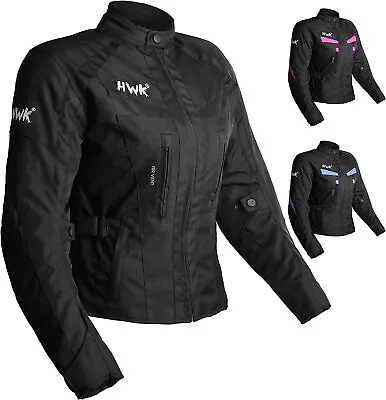 HWK Women's Stella Motorcycle Riding Jacket With CE Armor Small - All-black- • $35