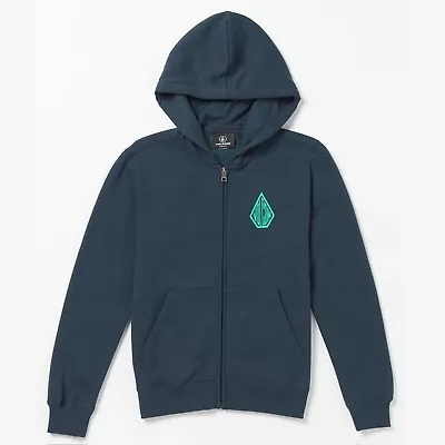 Brand New Volcom Boys Iron91 Zip Hoodie Navy M(10-12) • $33