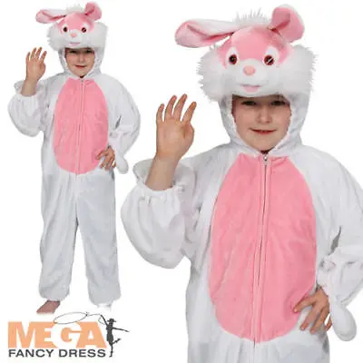 Kids Easter Bunny Rabbit Animal Fancy Dress Child Boys Girls Costume Kids 3-11 • £10.99