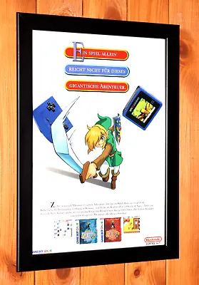 The Legend Of Zelda Oracle Of Seasons And Oracle Of Ages Promo Poster Ad Framed • £53.90