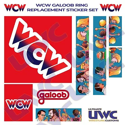 £15.99 • Buy WCW WWF Galoob Ring Custom/Replacement Sticker Set