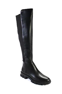 Michael Michael Kors Womens RIDLEY Black Leather Knee High BOOT Shoes Size 7M • $59