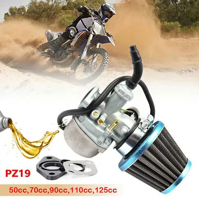 50cc 70cc 90cc 110cc 125cc ATV Dirt Bike Go Kart Carb 19mm Carburetor Air Filter • $15.99