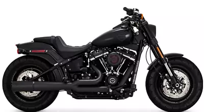 Vance & Hines Black 2 Into 1 Pro Pipe Exhaust System Harley Softail FX FL 18+ M8 • $1249.99