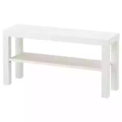 IKEA LACK Floor Standing TV Bench With Accessories Rack Black / White 90x26x45cm • £32.99