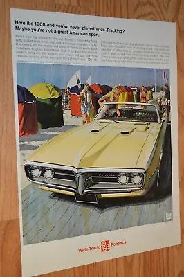 ★1968 Pontiac Firebird Convertible Original Large Vintage Advertisement Ad 68 • $14.99