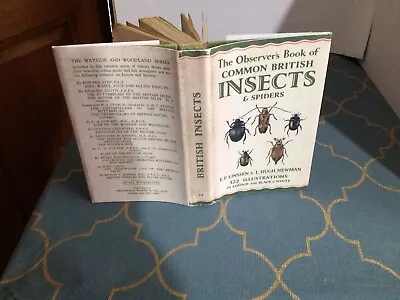 Observers Book Of Common British Insects & Spiders 1st Ed 1953 + Copy D/j • £12.99