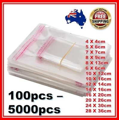 $539.25 • Buy 100-5000pcs AU Self Seal Adhesive Cello Cellophane Resealable OPP Plastic Bags