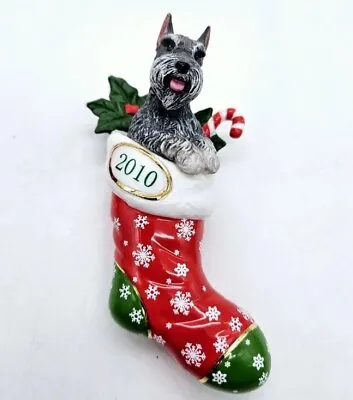 Danbury Mint Miniature Schnauzer Christmas Ornament 2010 Stocking  • $17.15