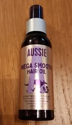 Aussie - Mega Smooth & Repair Hair Oil 100ml Lightweight Treatment New Free P&P • £11.99