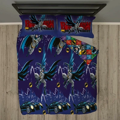 £21.49 • Buy Batman Double Duvet Cover Dark Knight Design Official Reversible Bedding Set