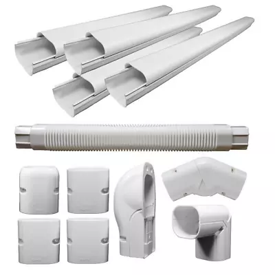 PVC Line Cover Set Mini Split Parts Air Con Heat Pumps Accessories 4 X 3 Inch • $111.84