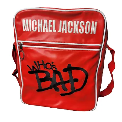 Michael Jackson Memorabilia Who's Bad Bag Red Vinyl Official Product BRAVADO • £90.26