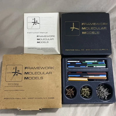 $9.99 • Buy Vintage Framework Molecular Models Kit - Prentice-Hall 1965 Science Class