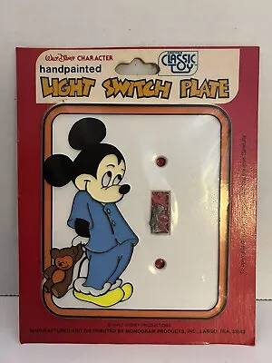 VTG Mickey Mouse Light Switch Plate Cover Hand Painted Classic Toy Walt Disney • $19.99