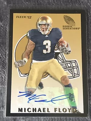 2012 Fleer Retro 1993 Sensations Michael Floyd #RS-5 Rookie Auto RC • $11.99