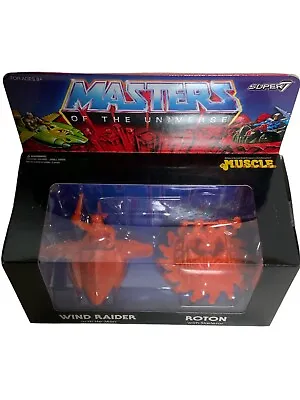  Super 7 Masters Of The Universe MUSCLE Wind Raider He-Man Roton Skeletor Orange • $22.99