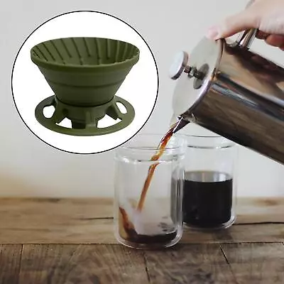 Coffee Dripper Filter Hands Brew Funnel Cone Filter Holder Collapsible Service • £11.86