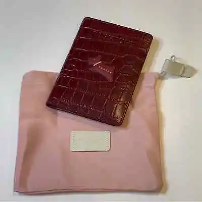 Radley London Burgundy Red Croc Embossed Passport Cover • £57.41