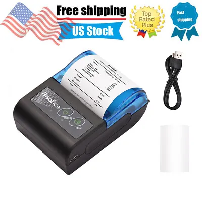 Mini USB Bluetooth Thermal Label Printer 58mm Wireless POS Receipt Handheld S4L0 • $25.89