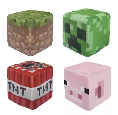 Minecraft TNT Grass Block Creeper Pig Head Plush 5” SET Of 4 Stuffed Mojang NWT • $29.86