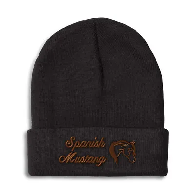 Beanies For Men Spanish Mustang Winter Hats For Women Acrylic Skull Cap 1 Size • $19.99