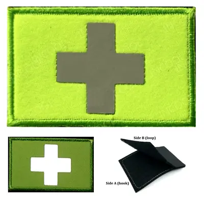Hi-Vis Reflective Medic Patch Official VELCRO® Badge EMT A&E First Aid Paramedic • £6.95