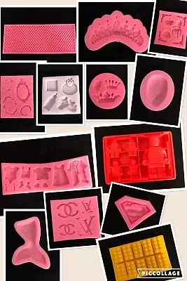 £2.50 • Buy Assorted Silicone Fondant Moulds Baby Shower Superman Lego Frams Snowflake Crown