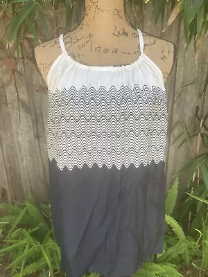 Missoni For Target Black White Chevron Silk Top / Cami 14 • $10