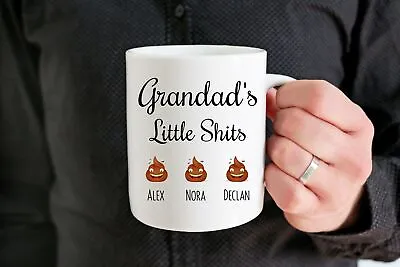 Personalized Grandad's Little Shits Funny Grandad Mug Father's Day Gift For • $26.99