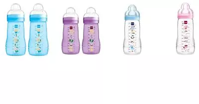 MAM Easy Active Bottle Baby Milk Feeding Bottle Soft Skin Silicone Silk Teat  • £11.85