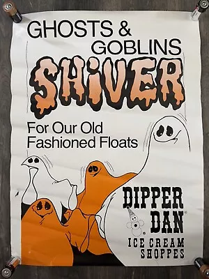 DIPPER DAN Ice Cream Rare Advertising Poster Vintage Halloween Ghosts Goblins • $49.95