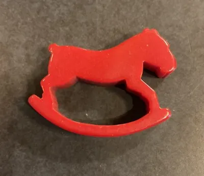 Vintage Cherry Red Bakelite Rocking Horse Napkin Ring • $34.22