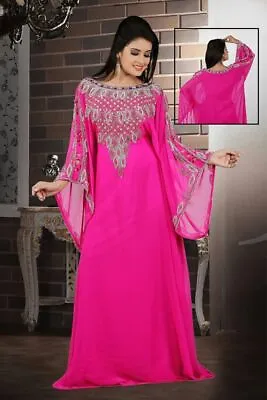 Women Dress Abaya Dubai Moroccan Kaftan Beach Caftan Farasha Handwork Party K193 • $62